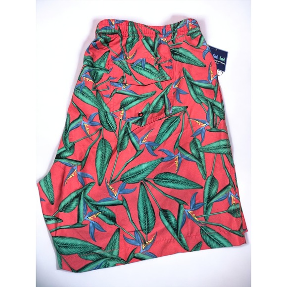Charleston Threads Pink Bird of Paradise Swim Trunks XL - Picture 7 of 9